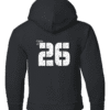 grad youth hoodie back black
