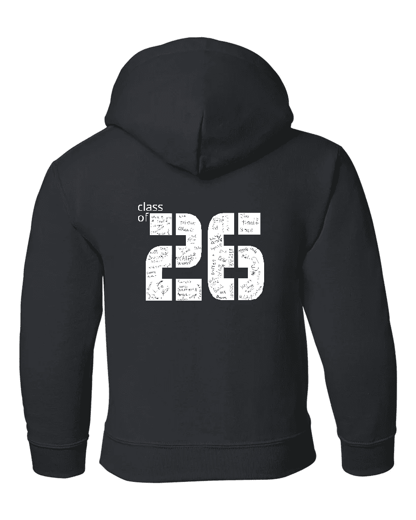 grad youth hoodie back black