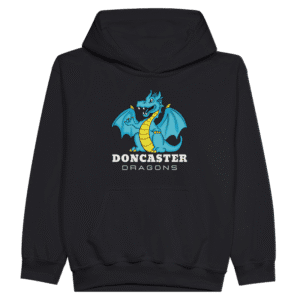 Doncaster Hoodie - Black Front - YOUTH