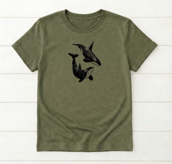 disco t-shirt heather military green