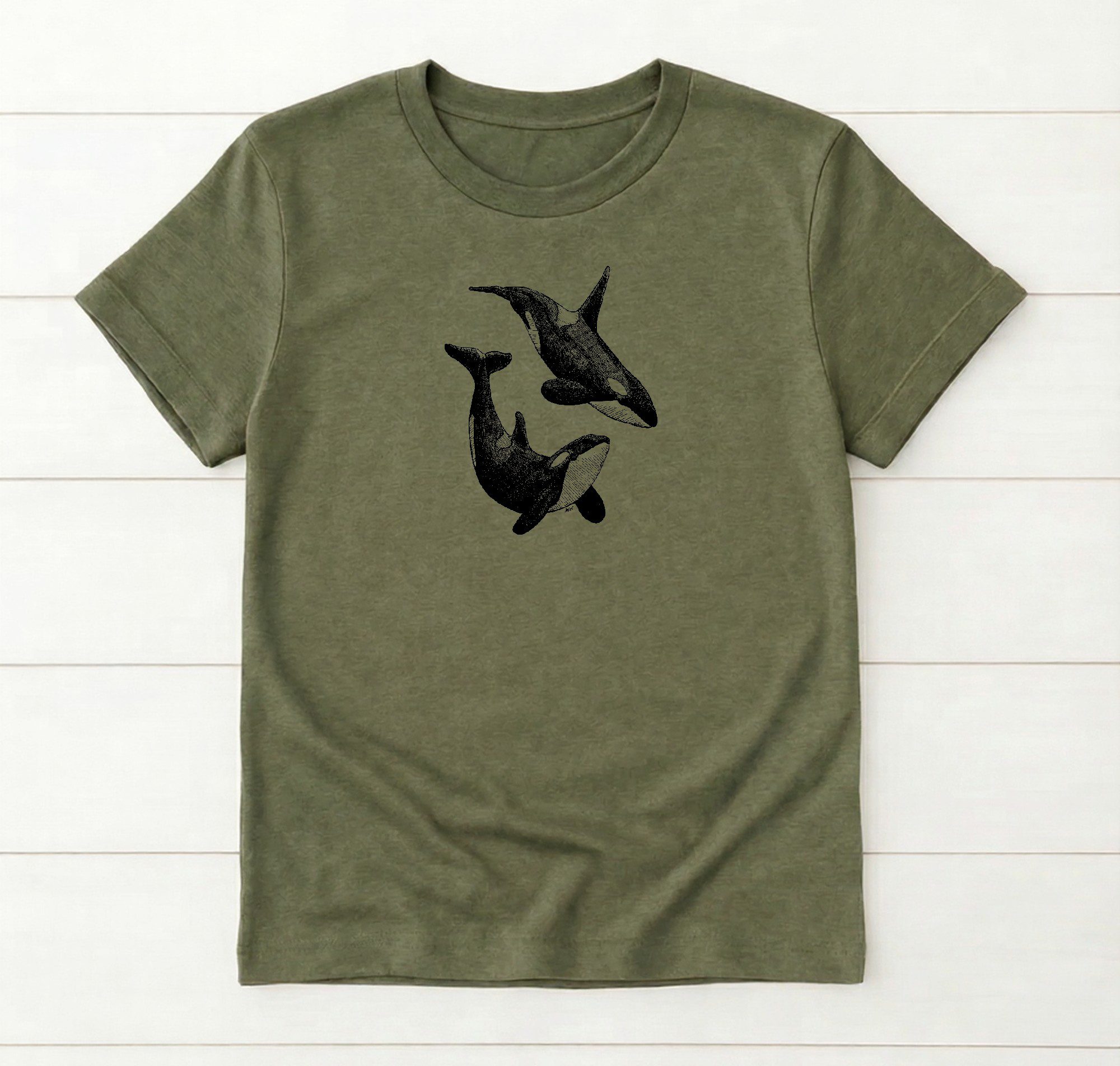 disco t-shirt heather military green